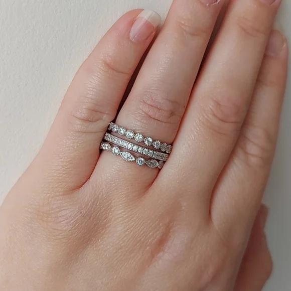 925 Sterling Silver Stackable Rings - Picture 6 of 14
